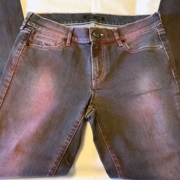 RAFFAELLO ROSSI ‘Jane’ Slim Fit Rare Red Wash Black Mid-Rise Jeans (28x30) - Picture 1 of 16